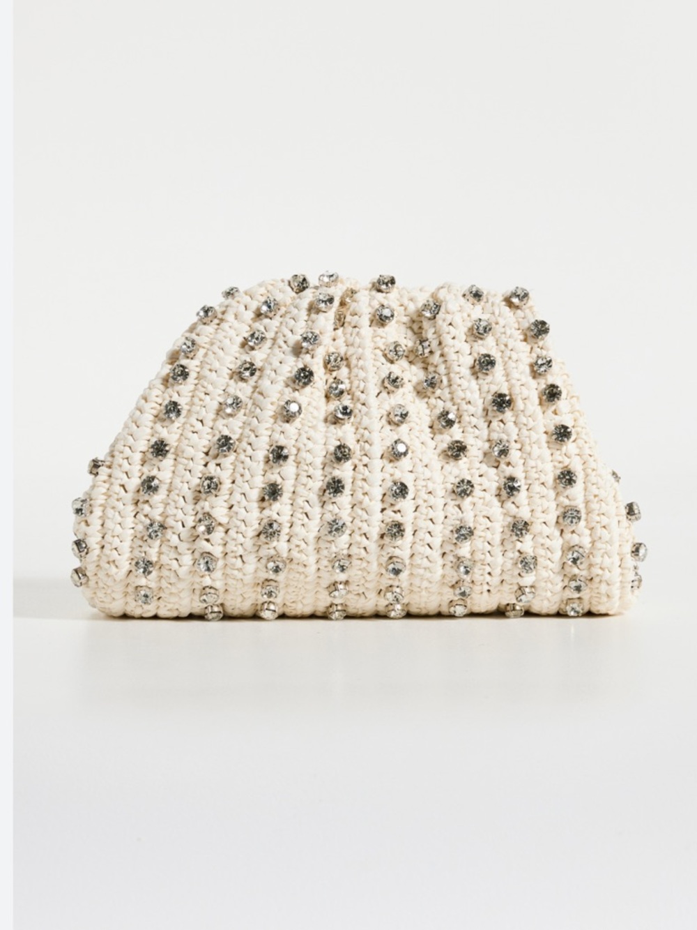 Loeffler Randall Bailey Crystal Embellished Raffia Clutch Bag